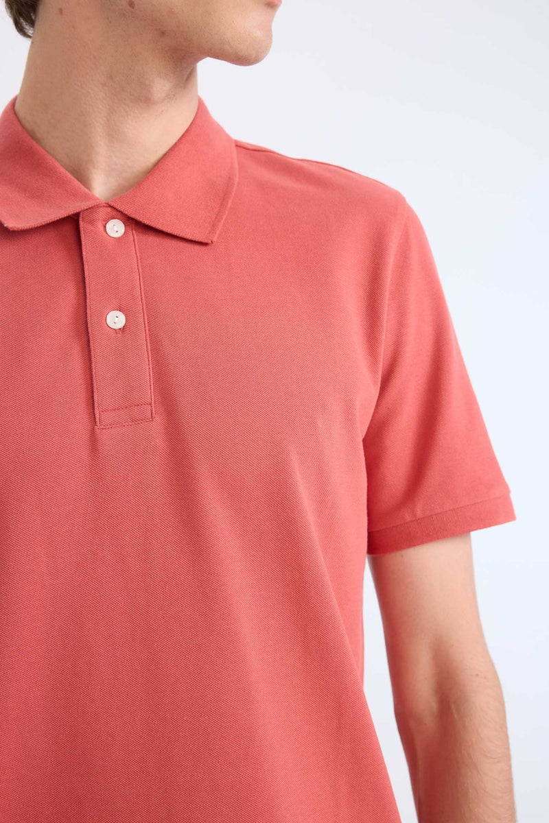 ديفاكتو تيشيرت قطن بولو بيكيه قصة عادية - Image 5